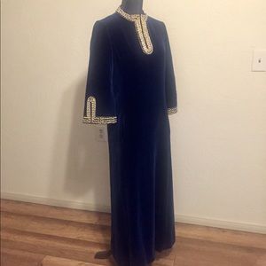 Kaftan 60’s vintage Blue Velvet gorgeous!